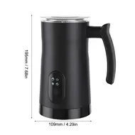 Electric Milk Frother Stainless Steel 4 in 1 Hot/Cold Foam Maker 400W Silent Operation Non-Stick 350ml/11.84oz Automatic Frother & Steamer for Coffee Hot Milk - 2Pcs - White 361