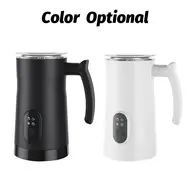 Electric Milk Frother Stainless Steel 4 in 1 Hot/Cold Foam Maker 400W Silent Operation Non-Stick 350ml/11.84oz Automatic Frother & Steamer for Coffee Hot Milk - 2Pcs - White 361