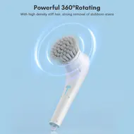 Electric Spin Scrubber Multifunctional Cleaning Brush  Cordless Handheld with 5 Heads for Kitchen Bathroom Wall Window Tile Floor Bathtub & Car Cleaning 412