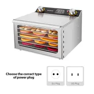 Excalibur Dehydrators for Food and Jerky 400W 5-Tray 24H Timer Adjustable Temperature Control 30-90°C Vegetable Fruit Dehydrator with Visible Window for Home & Commercial Use 359