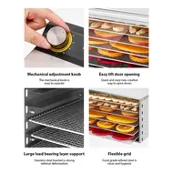 Excalibur Dehydrators for Food and Jerky 400W 5-Tray 24H Timer Adjustable Temperature Control 30-90°C Vegetable Fruit Dehydrator with Visible Window for Home & Commercial Use 359