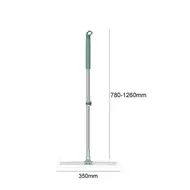 Floor Squeegee Scrubber with Telescopic Pole & Adjustable Handle Silicone Blade Water Broom for Floor Tile Marble 431
