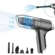 ​Handheld Cordless Vacuum Cleaner 6500Pa Powerful Suction 3 in 1 Dust Buster Blower and Hand Pump Vacuum Cleaner 120W High Power Wet and Dry Portable Cleaner Rechargeable Handheld Vacuum Cleaner for Home Office Car - Grey 403