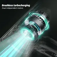 ​Handheld Cordless Vacuum Cleaner 6500Pa Powerful Suction 3 in 1 Dust Buster Blower and Hand Pump Vacuum Cleaner 120W High Power Wet and Dry Portable Cleaner Rechargeable Handheld Vacuum Cleaner for Home Office Car - Grey 403