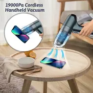 ​Handheld Cordless Vacuum Cleaner 6500Pa Powerful Suction 3 in 1 Dust Buster Blower and Hand Pump Vacuum Cleaner 120W High Power Wet and Dry Portable Cleaner Rechargeable Handheld Vacuum Cleaner for Home Office Car - Grey 403