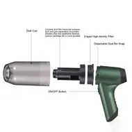 ​Handheld Cordless Vacuum Cleaner 6500Pa Powerful Suction 3 in 1 Dust Buster Blower and Hand Pump Vacuum Cleaner 120W High Power Wet and Dry Portable Cleaner Rechargeable Handheld Vacuum Cleaner for Home Office Car - Grey 403