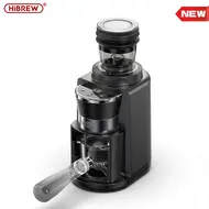 ​HiBREW G3A Coffee Grinder 40mm Conical Burr Air Blower 31 gear Scale Memory Antistatic Manual Auto Visual Bean Storage - Black 442
