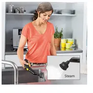 ​Karcher Steam Cleaner Accessories Kit 5 Pc Round Brush Set Replacement Nozzles & Attachments for SC1 SC2 SC3 SC4 SC5 SC7 CTK10 440