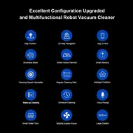 LIECTROUX C30B 5000Pa Robotic Vacuum Cleaner Smart Dynamic Navigation APP Remote Control Smart Wet Mopping Voice Control Compatible with Alexa Google Assistant 401