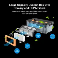 ​LIECTROUX M7S PRO Automatic Robot Vacuum Cleaner 4000Pa Powerful suction Smart Dynamic 2D Map Navigation Accurate Position Wet Mopping APP Remote Control Voice Control Compatible with Alexa Google Assistant 399