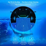 ​LIECTROUX M7S PRO Automatic Robot Vacuum Cleaner 4000Pa Powerful suction Smart Dynamic 2D Map Navigation Accurate Position Wet Mopping APP Remote Control Voice Control Compatible with Alexa Google Assistant 399