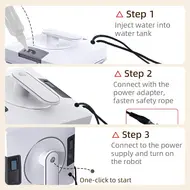 ​LIECTROUX YW509 Window Cleaning Robot 3000Pa Suction 3 Way Water Spray APP Remote Control Smart Path Planning Edge Detection Anti Falling Protection 434