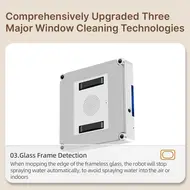 ​LIECTROUX YW509 Window Cleaning Robot 3000Pa Suction 3 Way Water Spray APP Remote Control Smart Path Planning Edge Detection Anti Falling Protection 434