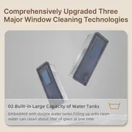 ​LIECTROUX YW509 Window Cleaning Robot 3000Pa Suction 3 Way Water Spray APP Remote Control Smart Path Planning Edge Detection Anti Falling Protection 434