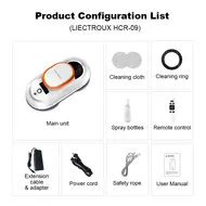 Liectroux HCR 09 window cleaning robot 2800Pa suction 3 automatic cleaning modes UPS function edge detection remote control 375