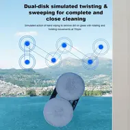 ​Liectroux YW610 robot window cleaner single water spray 2800Pa suction power 30ml water tank border detection remote control 20min power failure protection 379