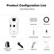 ​Liectroux YW610 robot window cleaner single water spray 2800Pa suction power 30ml water tank border detection remote control 20min power failure protection 379