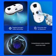 ​Liectroux YW610 robot window cleaner single water spray 2800Pa suction power 30ml water tank border detection remote control 20min power failure protection 379