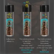 ​MHW-3BOMBER Coffee Canisters Set 10 Airtight Containers with Silicone Ring Exhaust Valve for Single Dose Coffee Bean Storage Dishwasher Safe  Multifunctional Food Storage with Hopper 8 Tubes Stand 454