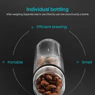 ​MHW-3BOMBER Coffee Canisters Set 10 Airtight Containers with Silicone Ring Exhaust Valve for Single Dose Coffee Bean Storage Dishwasher Safe  Multifunctional Food Storage with Hopper 8 Tubes Stand 454