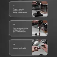 ​MHW-3BOMBER Coffee Canisters Set 10 Airtight Containers with Silicone Ring Exhaust Valve for Single Dose Coffee Bean Storage Dishwasher Safe  Multifunctional Food Storage with Hopper 8 Tubes Stand 454