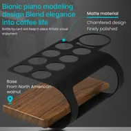 ​MHW-3BOMBER Coffee Canisters Set 10 Airtight Containers with Silicone Ring Exhaust Valve for Single Dose Coffee Bean Storage Dishwasher Safe  Multifunctional Food Storage with Hopper 8 Tubes Stand 454