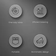 ​MHW-3BOMBER Coffee Canisters Set 10 Airtight Containers with Silicone Ring Exhaust Valve for Single Dose Coffee Bean Storage Dishwasher Safe  Multifunctional Food Storage with Hopper 8 Tubes Stand 454