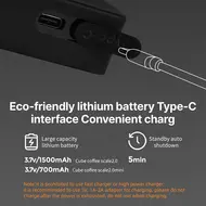 ​MHW-3BOMBER Mini Coffee Scale with Timer 2kg/0.1g Accurate 3 Modes Type-C Rechargeable Portable Digital Scale for Espresso & Pour Over Coffee - White 456