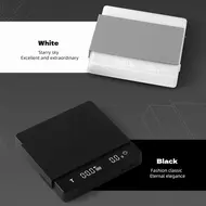 ​MHW-3BOMBER Mini Coffee Scale with Timer 2kg/0.1g Accurate 3 Modes Type-C Rechargeable Portable Digital Scale for Espresso & Pour Over Coffee - White 456