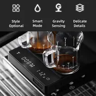 ​MHW-3BOMBER Mini Coffee Scale with Timer 2kg/0.1g Accurate 3 Modes Type-C Rechargeable Portable Digital Scale for Espresso & Pour Over Coffee - White 456