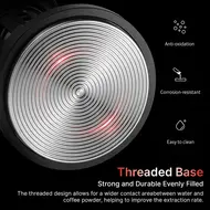 ​MHW-3BOMBER Ripple Base Coffee Tamper  Constant Pressure 4 Spring System Sound Feedback Self Adjustable Depth Auto Reset 304 Stainless Steel Base Ergonomic Handle 453