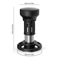 ​MHW-3BOMBER Ripple Base Coffee Tamper  Constant Pressure 4 Spring System Sound Feedback Self Adjustable Depth Auto Reset 304 Stainless Steel Base Ergonomic Handle 453