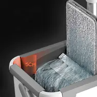 Microfiber Mop with Bucket Washable Reusable Floor Mop with Soft Refill Pads for Hardwood Wood Floors Dry Wet Cleaning 432