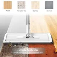 Microfiber Mop with Bucket Washable Reusable Floor Mop with Soft Refill Pads for Hardwood Wood Floors Dry Wet Cleaning 432