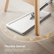 Microfiber Mop with Bucket Washable Reusable Floor Mop with Soft Refill Pads for Hardwood Wood Floors Dry Wet Cleaning 432