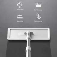 Microfiber Mop with Bucket Washable Reusable Floor Mop with Soft Refill Pads for Hardwood Wood Floors Dry Wet Cleaning 432