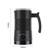 ​Milk Frother 4 in 1 Electric Automatic Hot Cold Foam Maker 400W 11.84oz 350ml Detachable Non Stick Interior for Coffee & Hot Milk - 2Pcs - White 363