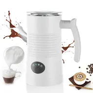​Milk Frother 4 in 1 Electric Automatic Hot Cold Foam Maker 400W 11.84oz 350ml Detachable Non Stick Interior for Coffee & Hot Milk - 2Pcs - White 363