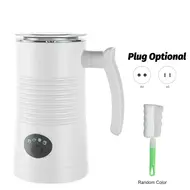 ​Milk Frother 4 in 1 Electric Automatic Hot Cold Foam Maker 400W 11.84oz 350ml Detachable Non Stick Interior for Coffee & Hot Milk - 2Pcs - White 363