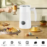 ​Milk Frother 4 in 1 Electric Automatic Hot Cold Foam Maker 400W 11.84oz 350ml Detachable Non Stick Interior for Coffee & Hot Milk - 2Pcs - White 363