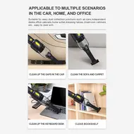 ​​Mini Home Handheld Cordless Car Vacuum Cleaner for Car Home Office - White 396
