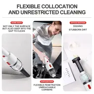 ​​Mini Home Handheld Cordless Car Vacuum Cleaner for Car Home Office - White 396