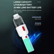 ​​Mini Home Handheld Cordless Car Vacuum Cleaner for Car Home Office - White 396