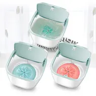 ​Mini Washing Machine Portable Rotating Ultrasonic Turbine Underwear & Socks Washer for Home Dormitory -  White 438