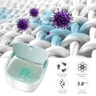 ​Mini Washing Machine Portable Rotating Ultrasonic Turbine Underwear & Socks Washer for Home Dormitory -  White 438