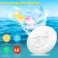 ​Mini Washing Machine Portable Rotating Ultrasonic Turbine Underwear & Socks Washer for Home Dormitory -  White 438