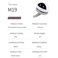 ​Portable Cute Cartoon Vacuum Cleaner Cordless Table Vacuum Cleaner Mini Desktop Vacuum Cleaner 389