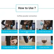 ​Portable Electric Espresso Coffee Machine Cordless 2 IN 1 Double Serve Mini Coffee Maker with 15Bar Pump Auto Brew 2000mAh Battery & Coffee Powder Capsule Bin - Blue 450