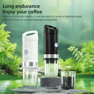 ​Portable Electric Espresso Coffee Machine Cordless 3oz Single Serve Mini Maker with 3 IN 1 Coffee Powder/N/DG Capsule 20Bar Pump Rechargeable 9600mAh Battery for Heat and Cold Brew - White 445