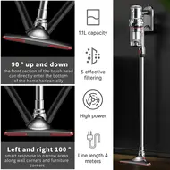 ​SOKANY 2 in 1 Handheld Vacuum Cleaner for Home 2000W 15000Pa Household 3 Gear Adjustable Vacuum Cleaner with Removable Stick Rotating Head 3 Suction Nozzles 1.1L Visible Dust Cup 435